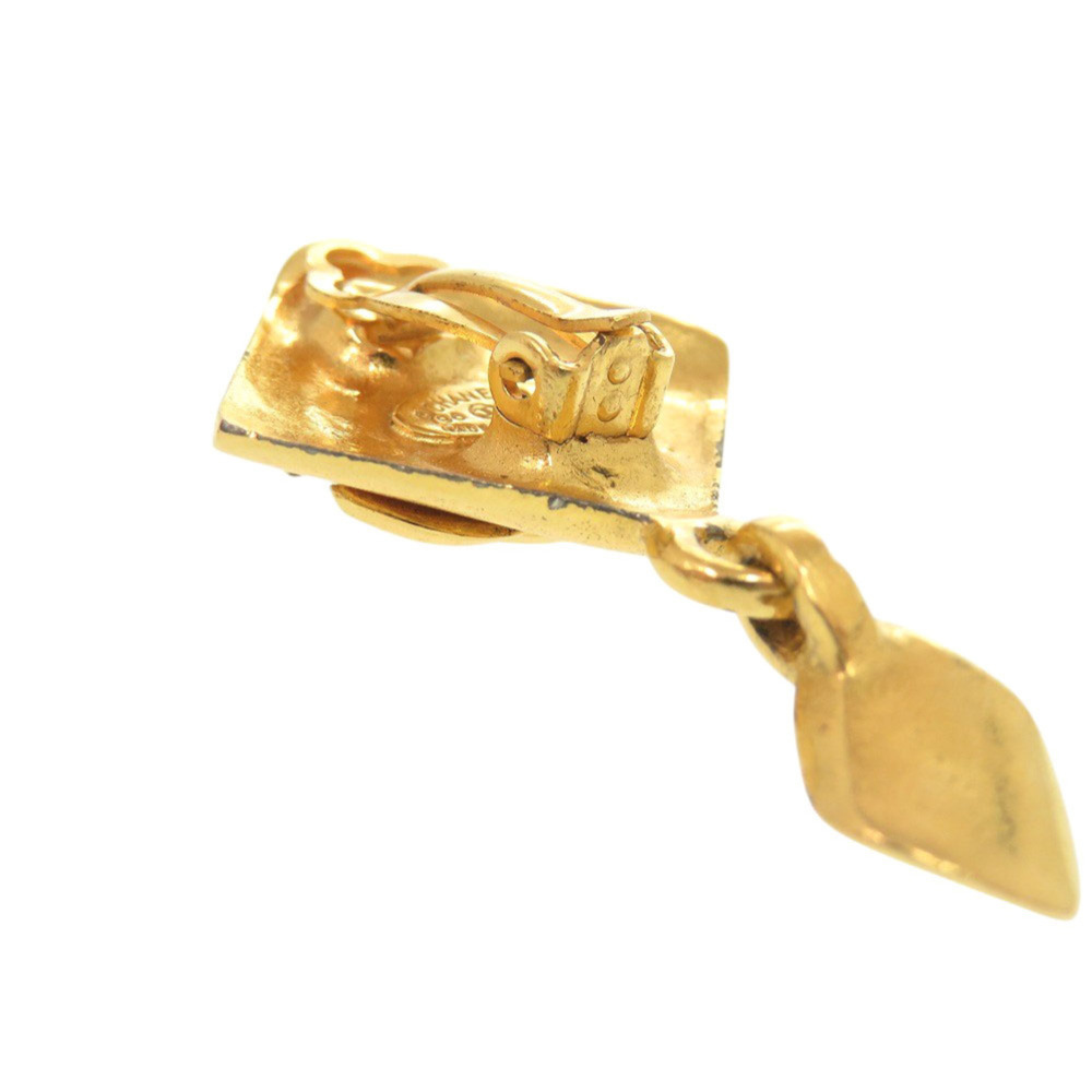 CHANEL Authentic Vintage Gold Logo Earrings - Picture 5 of 10